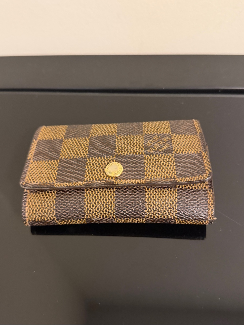 Louis Vuitton Damier Ebene Key & Card Holder - Brown/Gold Hardware